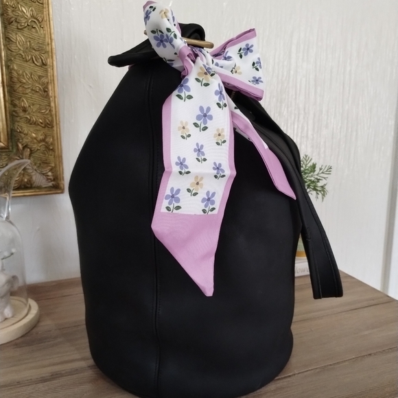 Coach Vintage Leatherware 80's XL Genuine Leather Feed Sac Duffel Bucket Bag USA - Picture 4 of 13